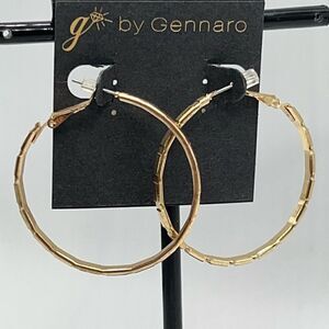 Gennaro Golden Hoop Earrings 70's Vibe